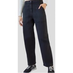 Aritzia Wilifred Free Black Modern Utility Pants Denim Black Jeans Trousers 8